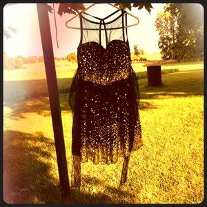 Black sequin homecoming/prom dress
